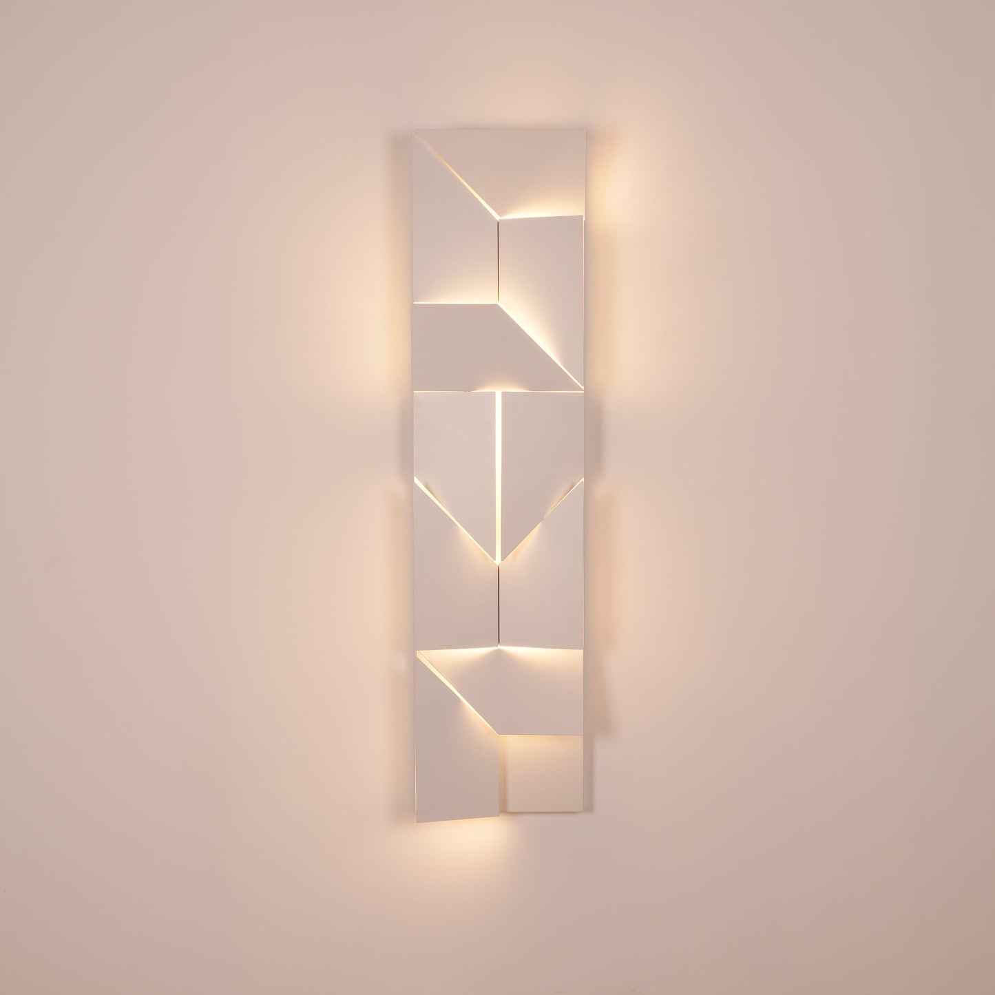 Shadows Grand Plug-in Sconce LED Wall Light - White Metal