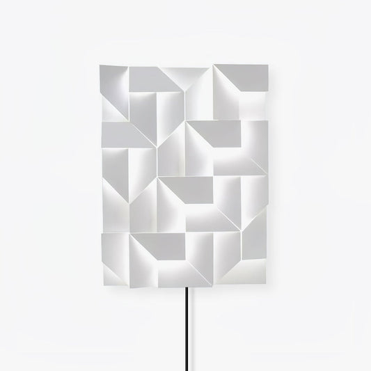 Shadows Grand Plug-in Sconce LED Wall Light - White Metal