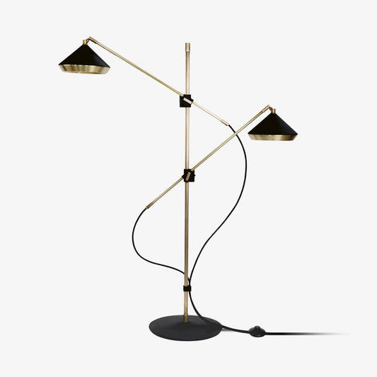 Shear Floor Lamp with Adjustable LED Shade - Indoor Lighting