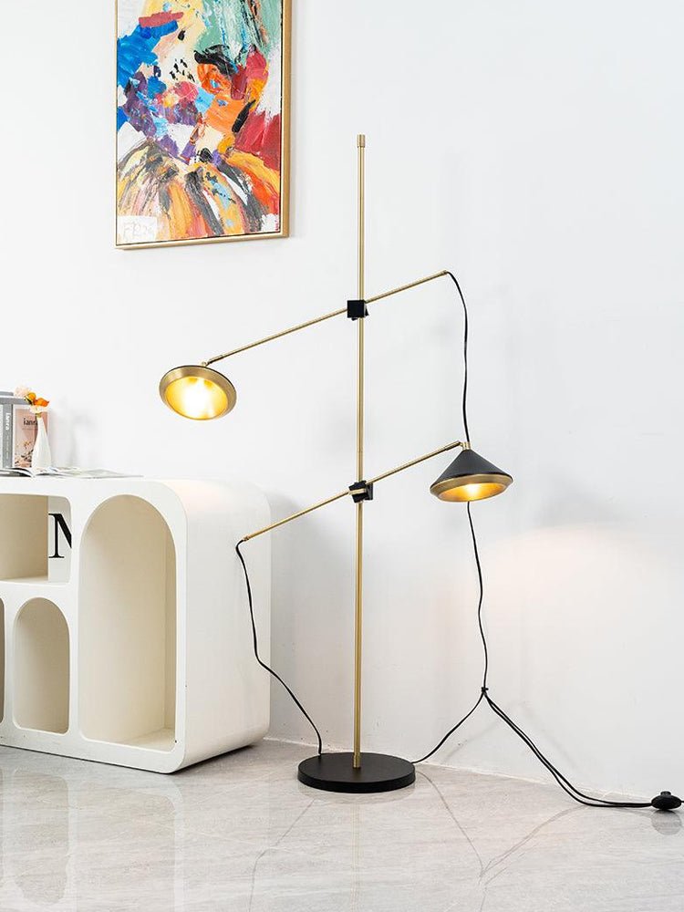 Shear Floor Lamp with Adjustable LED Shade - Indoor Lighting