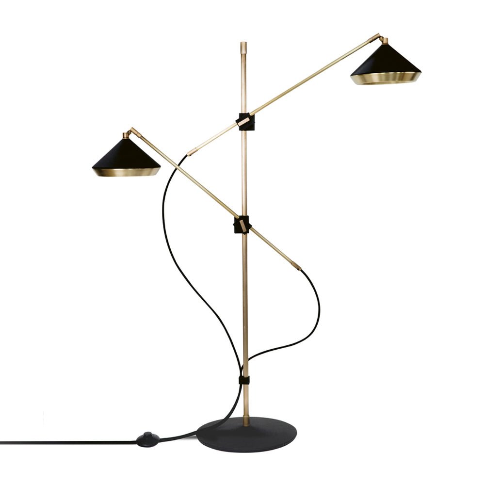 Shear Floor Lamp with Adjustable LED Shade - Indoor Lighting