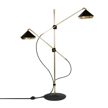 Shear Floor Lamp with Adjustable LED Shade - Indoor Lighting