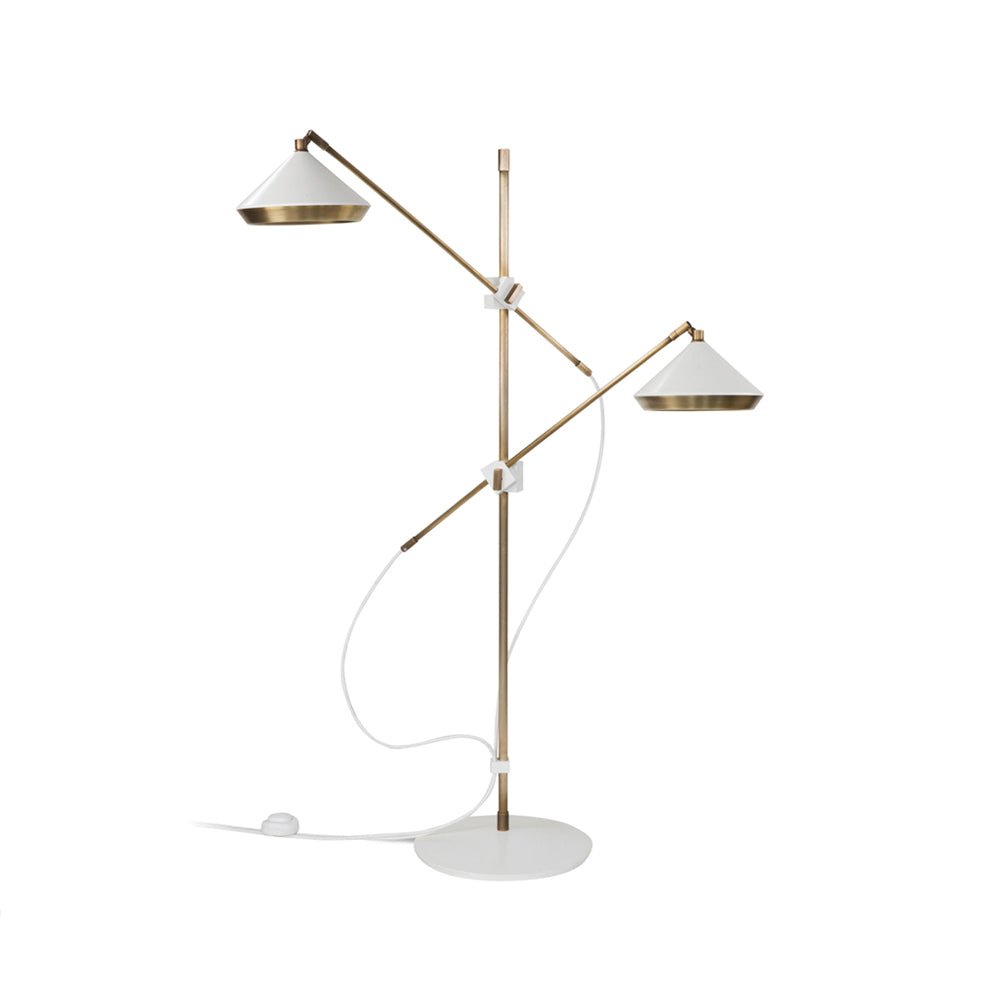 Shear Floor Lamp with Adjustable LED Shade - Indoor Lighting