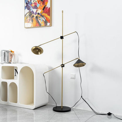 Shear Floor Lamp with Adjustable LED Shade - Indoor Lighting