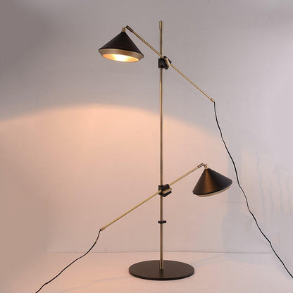 Shear Floor Lamp with Adjustable LED Shade - Indoor Lighting