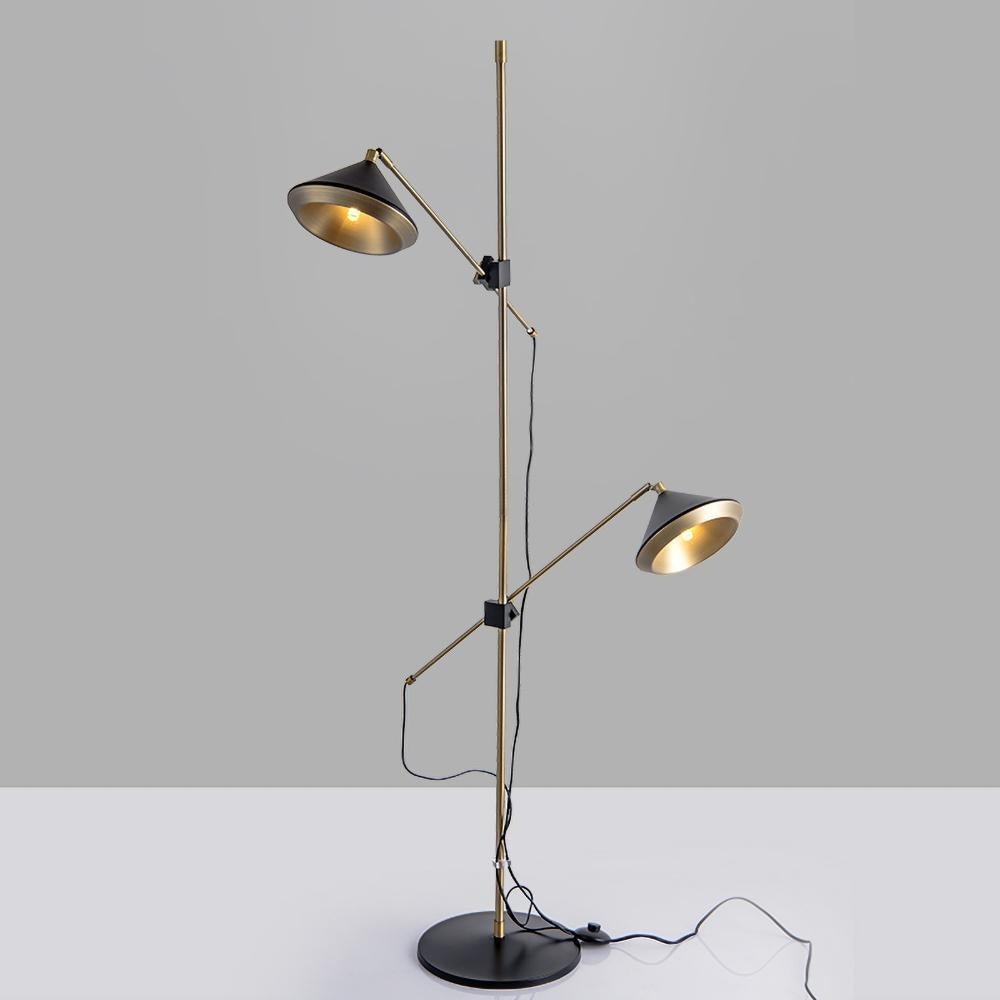 Shear Floor Lamp with Adjustable LED Shade - Indoor Lighting