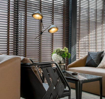 Shear Floor Lamp with Adjustable LED Shade - Indoor Lighting