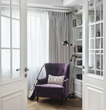 Shear Floor Lamp with Adjustable LED Shade - Indoor Lighting