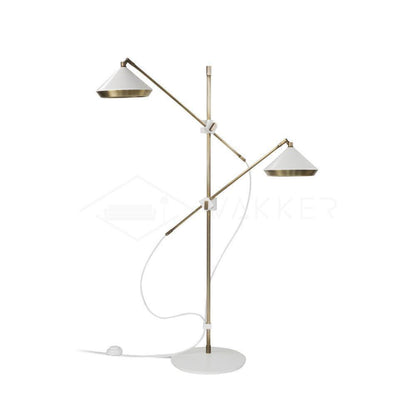 Shear Floor Lamp with Adjustable LED Shade - Indoor Lighting