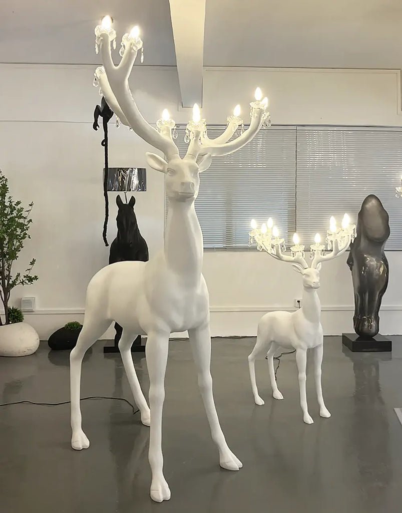 Sherwood Floor Lamp with LED Light and Deer Design
