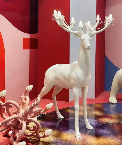 Sherwood Floor Lamp with LED Light and Deer Design
