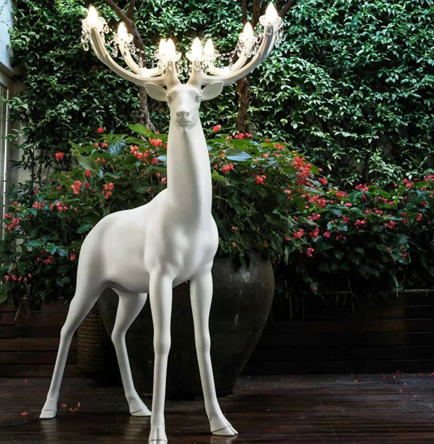Sherwood Floor Lamp with LED Light and Deer Design