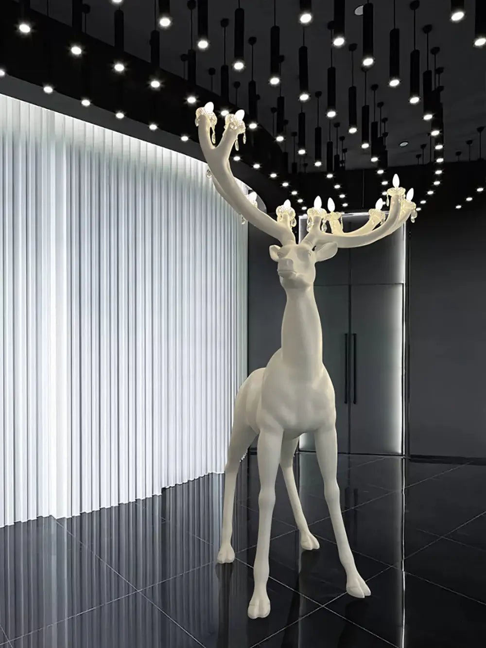 Sherwood Floor Lamp with LED Light and Deer Design