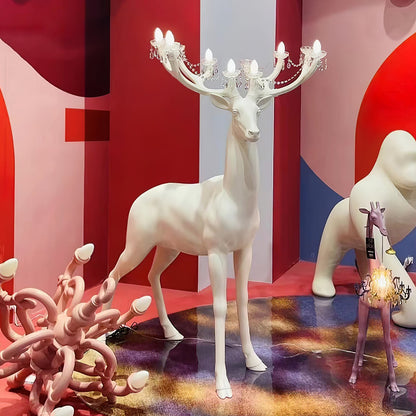 Sherwood Floor Lamp with LED Light and Deer Design