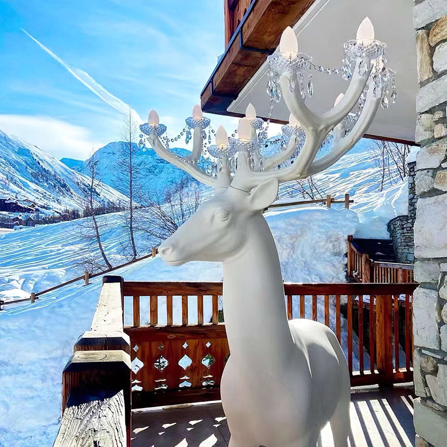 Sherwood Floor Lamp with LED Light and Deer Design