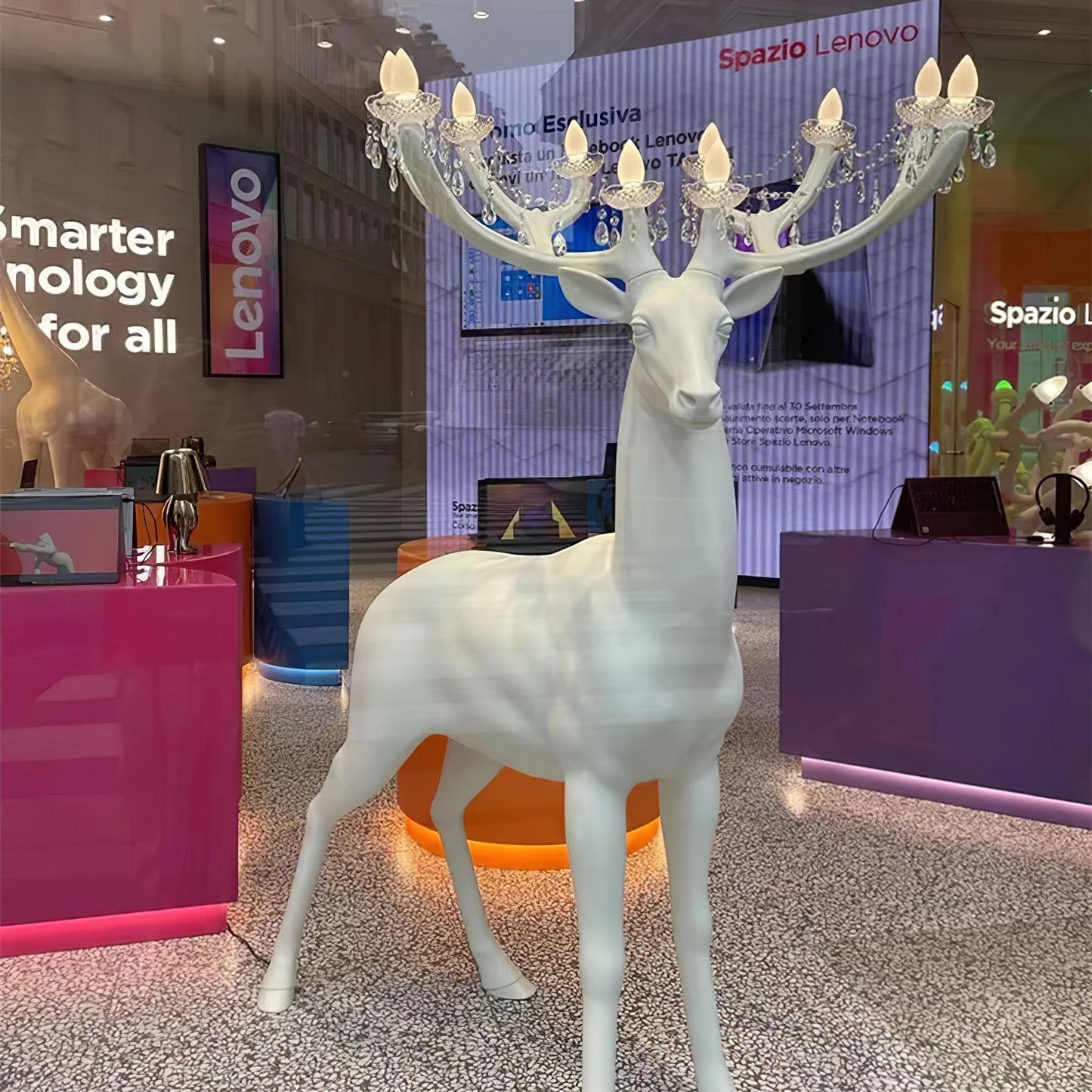 Sherwood Floor Lamp with LED Light and Deer Design