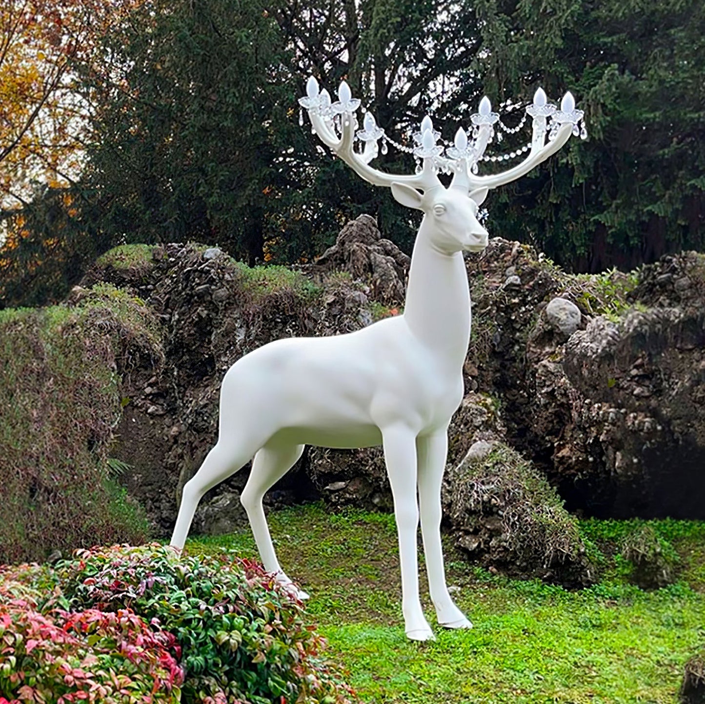 Sherwood Floor Lamp with LED Light and Deer Design