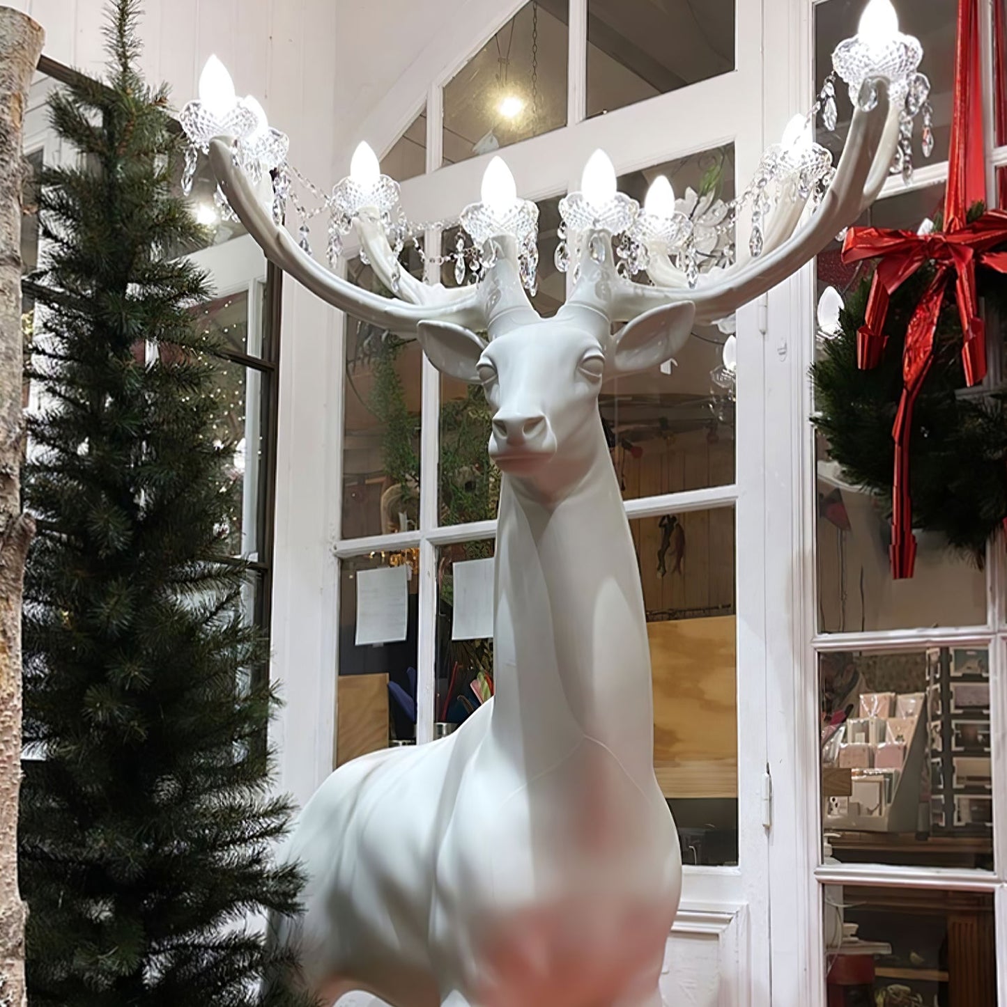 Sherwood Floor Lamp with LED Light and Deer Design