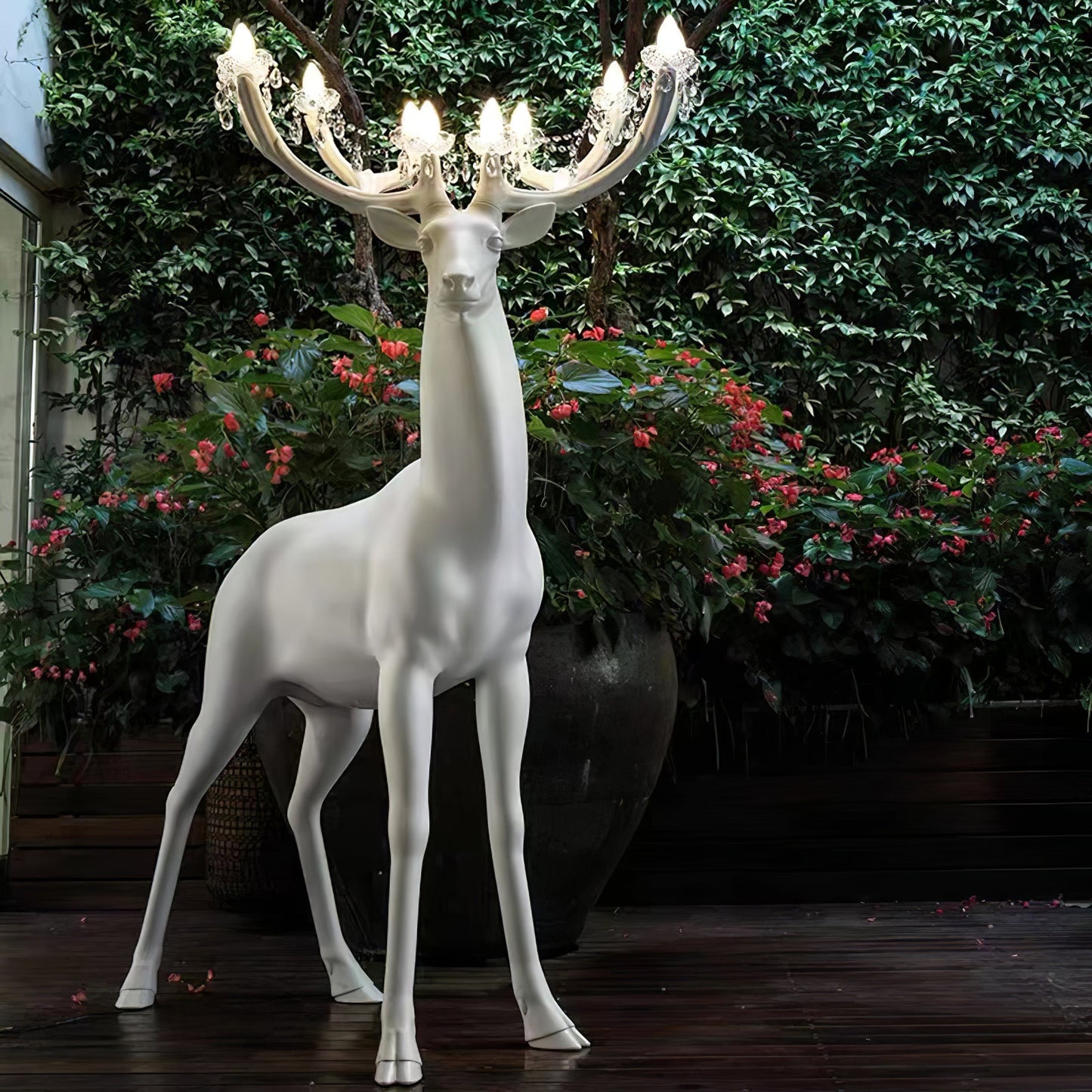 Sherwood Floor Lamp with LED Light and Deer Design