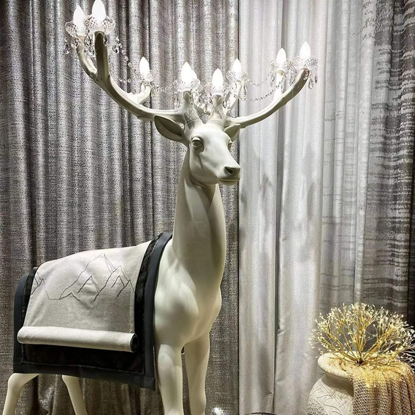 Sherwood Floor Lamp with LED Light and Deer Design