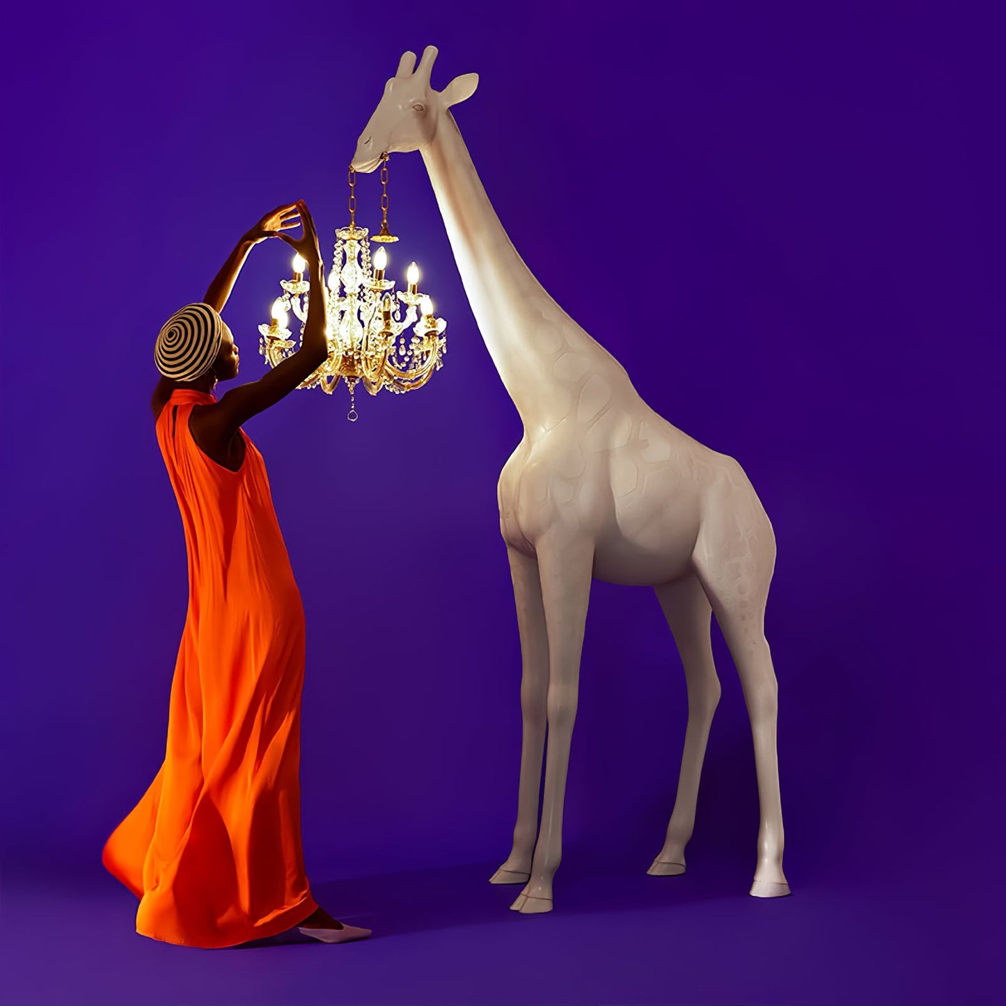 Sherwood Floor Lamp with LED Light and Deer Design