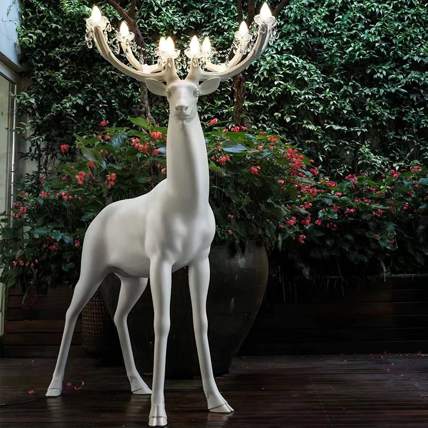 Sherwood Floor Lamp with LED Light and Deer Design