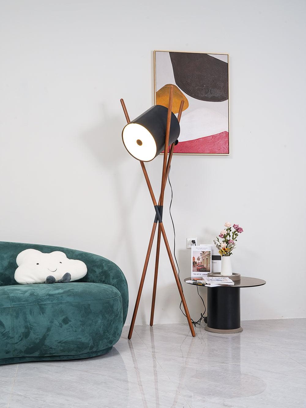 Shift Lamp Floor Lamp - LED Indoor Wood & Metal Design