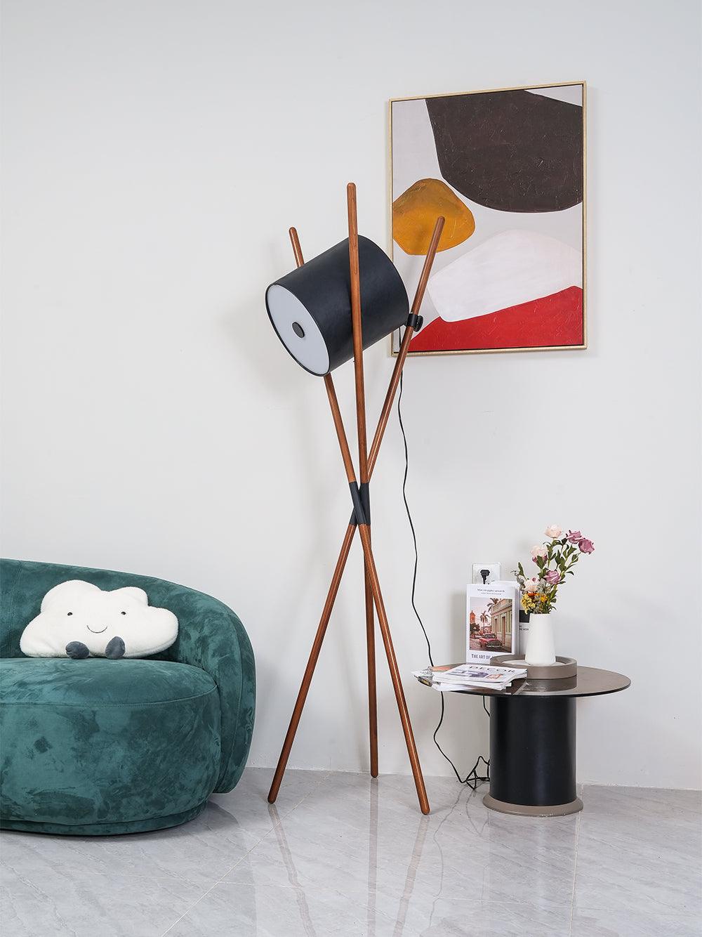 Shift Lamp Floor Lamp - LED Indoor Wood & Metal Design
