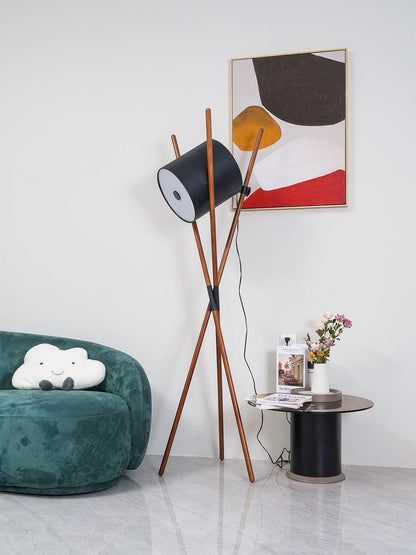 Shift Lamp Floor Lamp - LED Indoor Wood & Metal Design