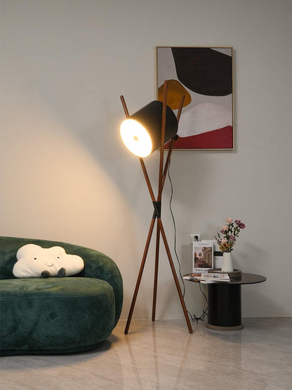 Shift Lamp Floor Lamp - LED Indoor Wood & Metal Design