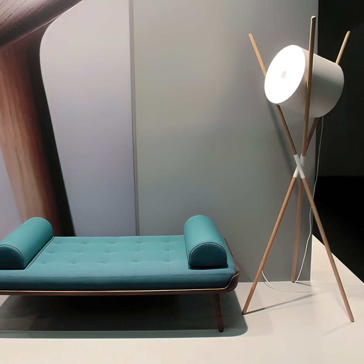 Shift Lamp Floor Lamp - LED Indoor Wood & Metal Design