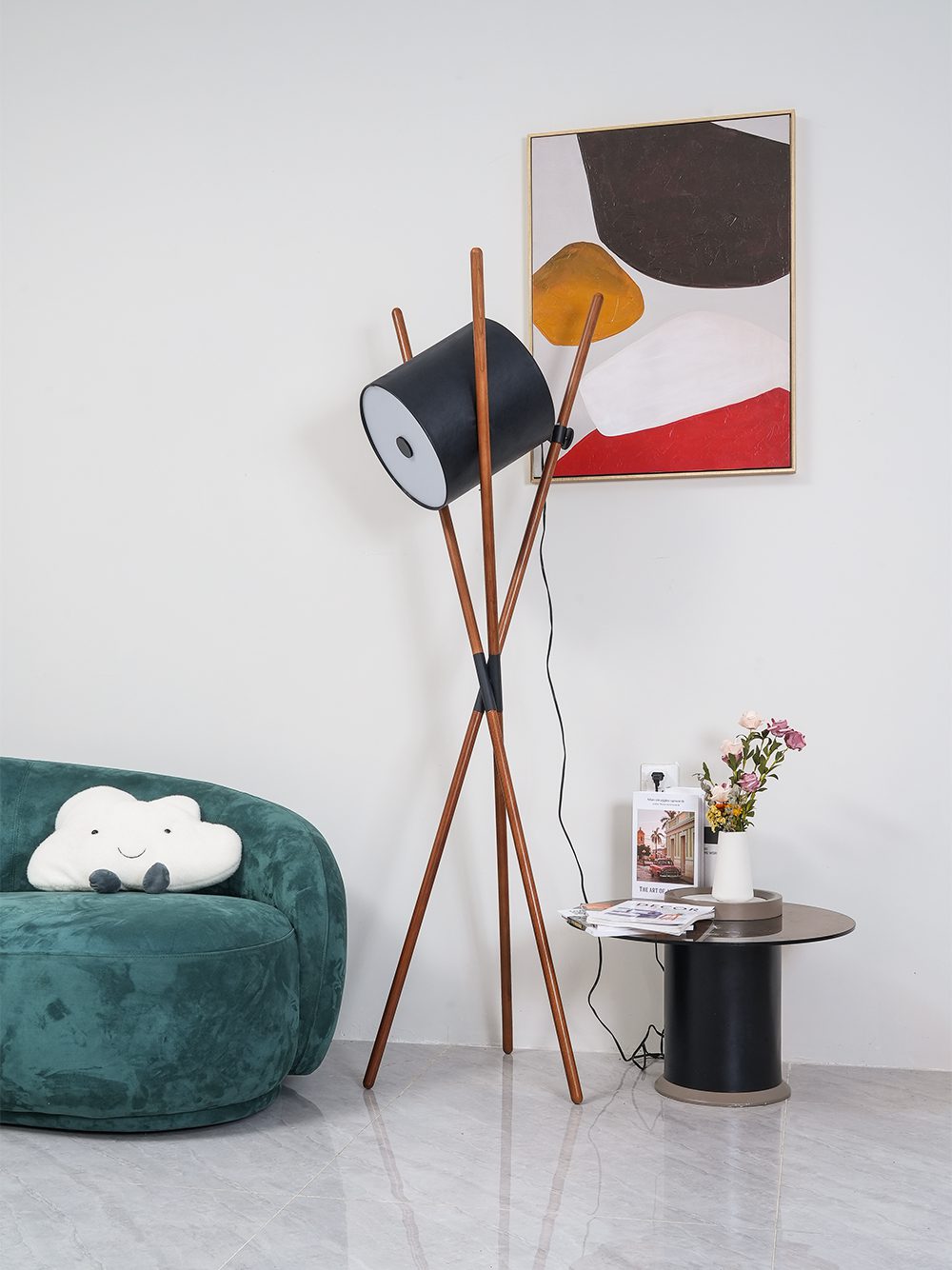 Shift Lamp Floor Lamp - LED Indoor Wood & Metal Design