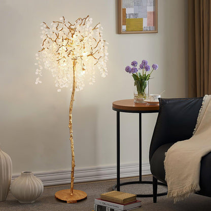 Shiro Noda Floor Light - LED Brass & Glass Design 175cm