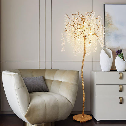 Shiro Noda Floor Light - LED Brass & Glass Design 175cm