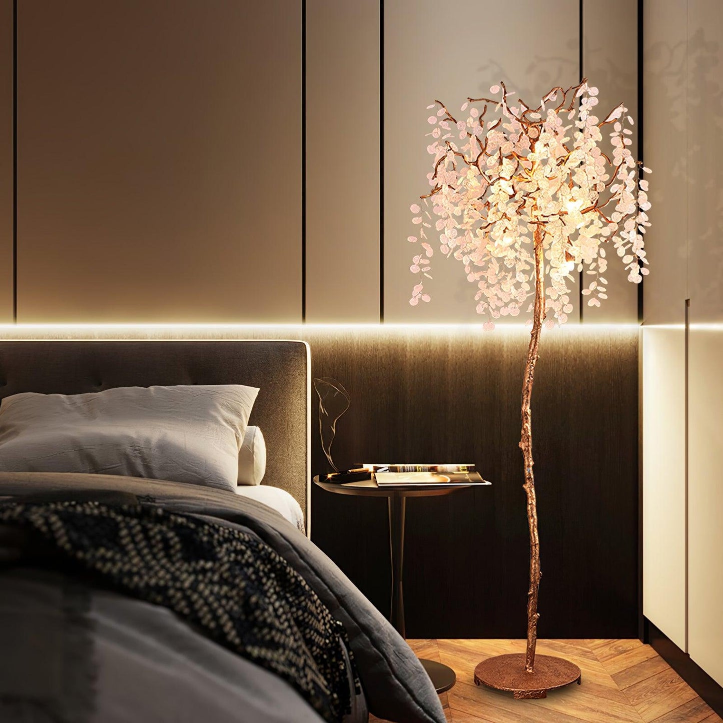 Shiro Noda Floor Light - LED Brass & Glass Design 175cm