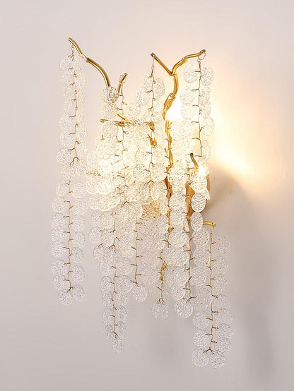 Shiro Noda Wall Lamp Set of 2 LED Brass Crystal Lights