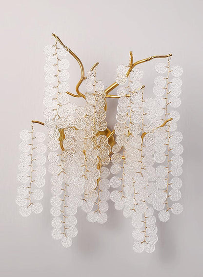 Shiro Noda Wall Lamp Set of 2 LED Brass Crystal Lights