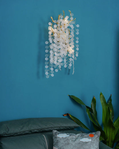 Shiro Noda Wall Lamp Set of 2 LED Brass Crystal Lights