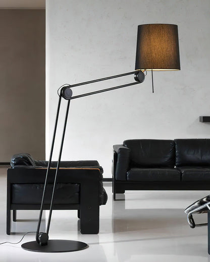 Sibaca Floor Lamp with Adjustable Two-Tone Fabric Shade