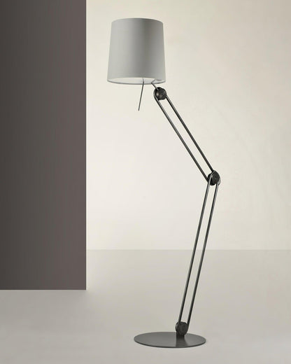 Sibaca Floor Lamp with Adjustable Two-Tone Fabric Shade