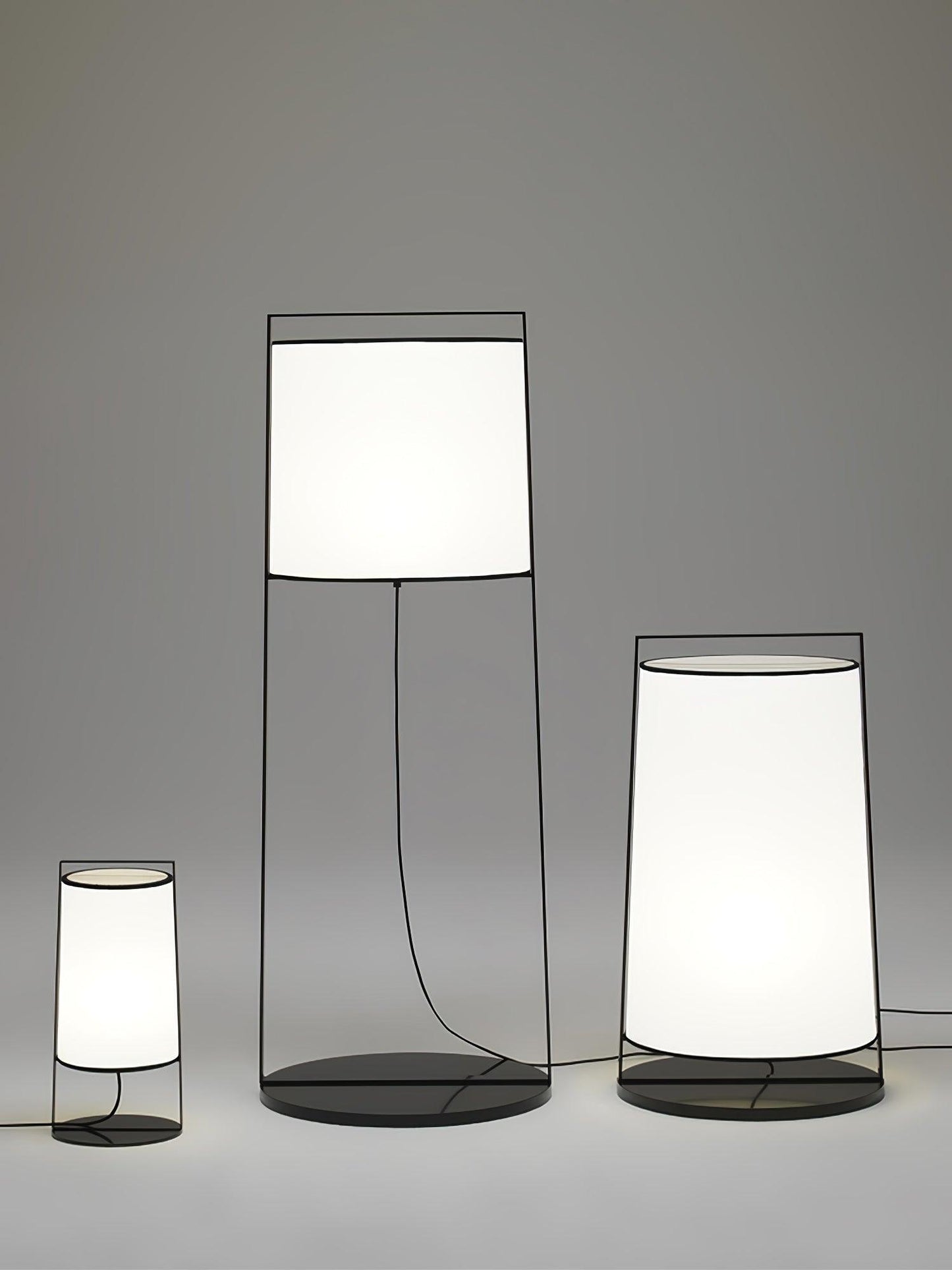Silhouette Textile Floor Lamp - LED - Modern Metal Design