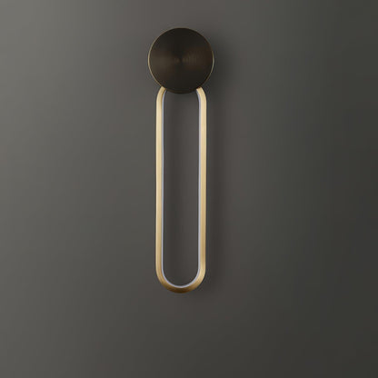 Simple Elliptical Wall Sconce with Integrated LED Lighting