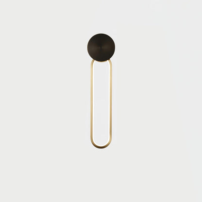 Simple Elliptical Wall Sconce with Integrated LED Lighting