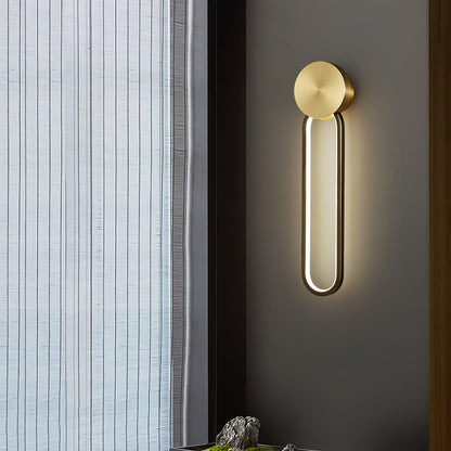 Simple Elliptical Wall Sconce with Integrated LED Lighting