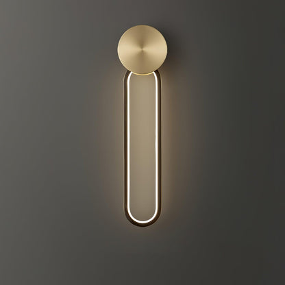 Simple Elliptical Wall Sconce with Integrated LED Lighting