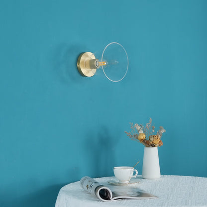 Simple Style Flush Mount Light - LED Brass Clear Glass