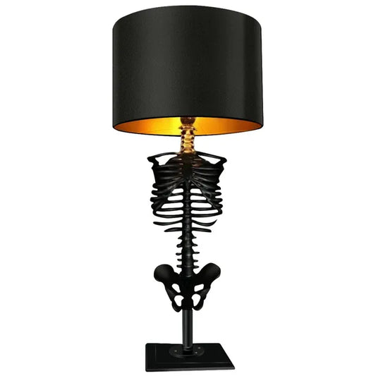 Handcrafted Gothic Skeleton Table Lamp - USB Powered 5W