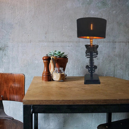 Handcrafted Gothic Skeleton Table Lamp - USB Powered 5W