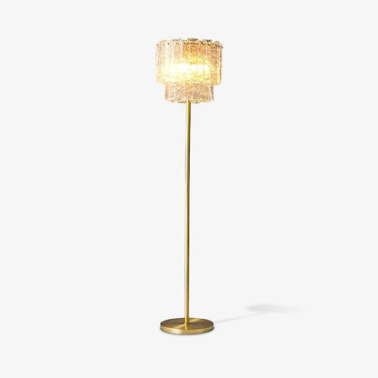 Skylar Floor Lamp LED Brass and Glass Indoor Lighting