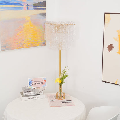 Skylar Floor Lamp LED Brass and Glass Indoor Lighting